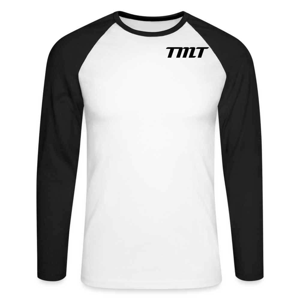 Men’s Long Sleeve Baseball T-Shirt - white/black