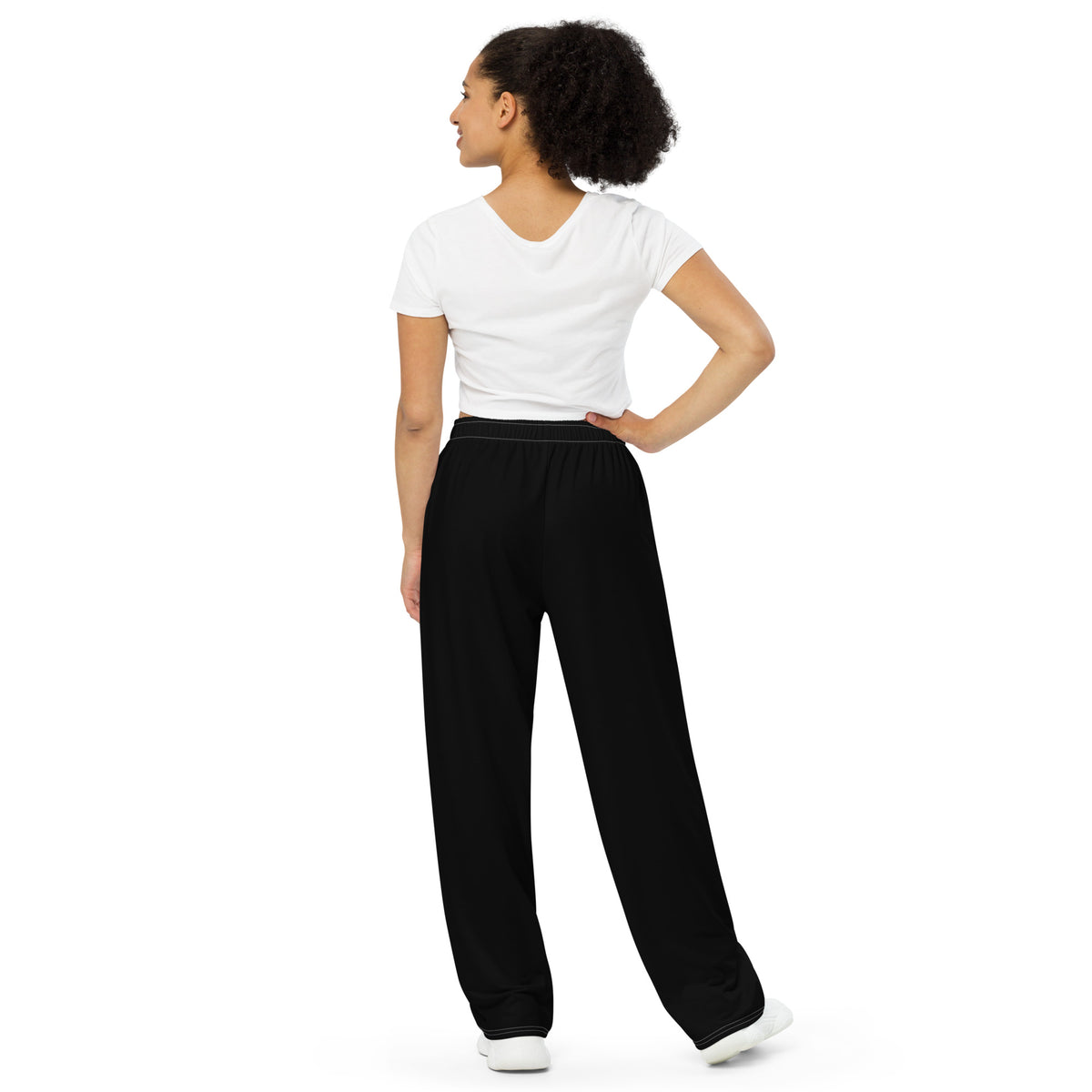 Back view of TMTKIDZ unisex wide-leg streetwear trousers