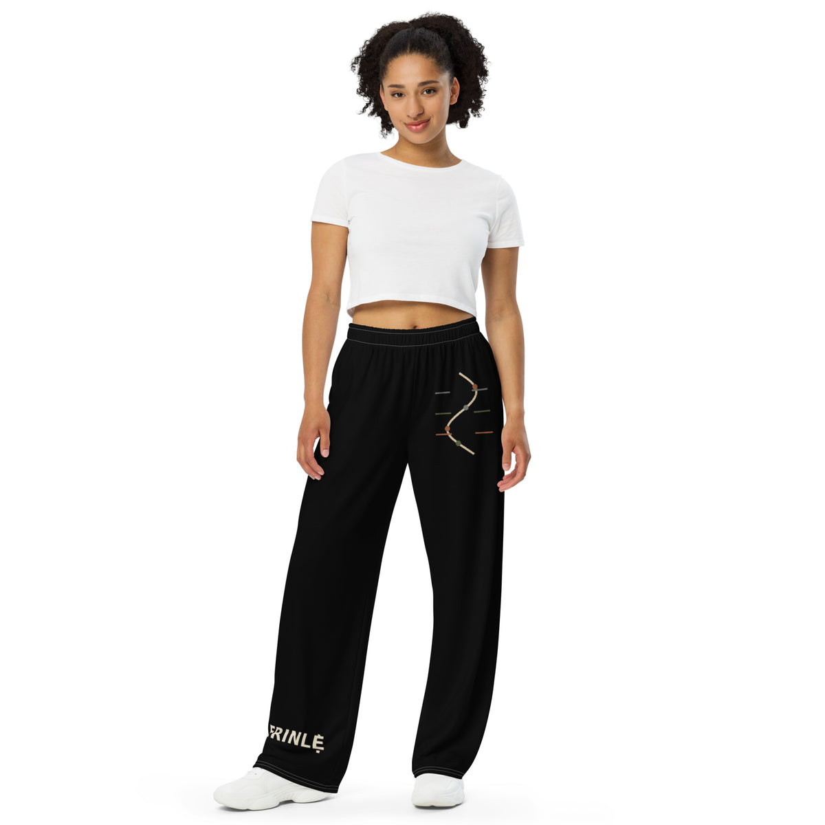 TMTKIDZ unisex wide-leg streetwear trousers front view